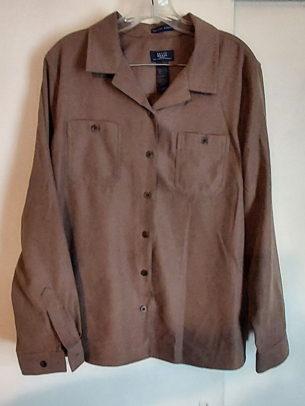 Crazy Horse Liz Claiborne Brown Button Up XL